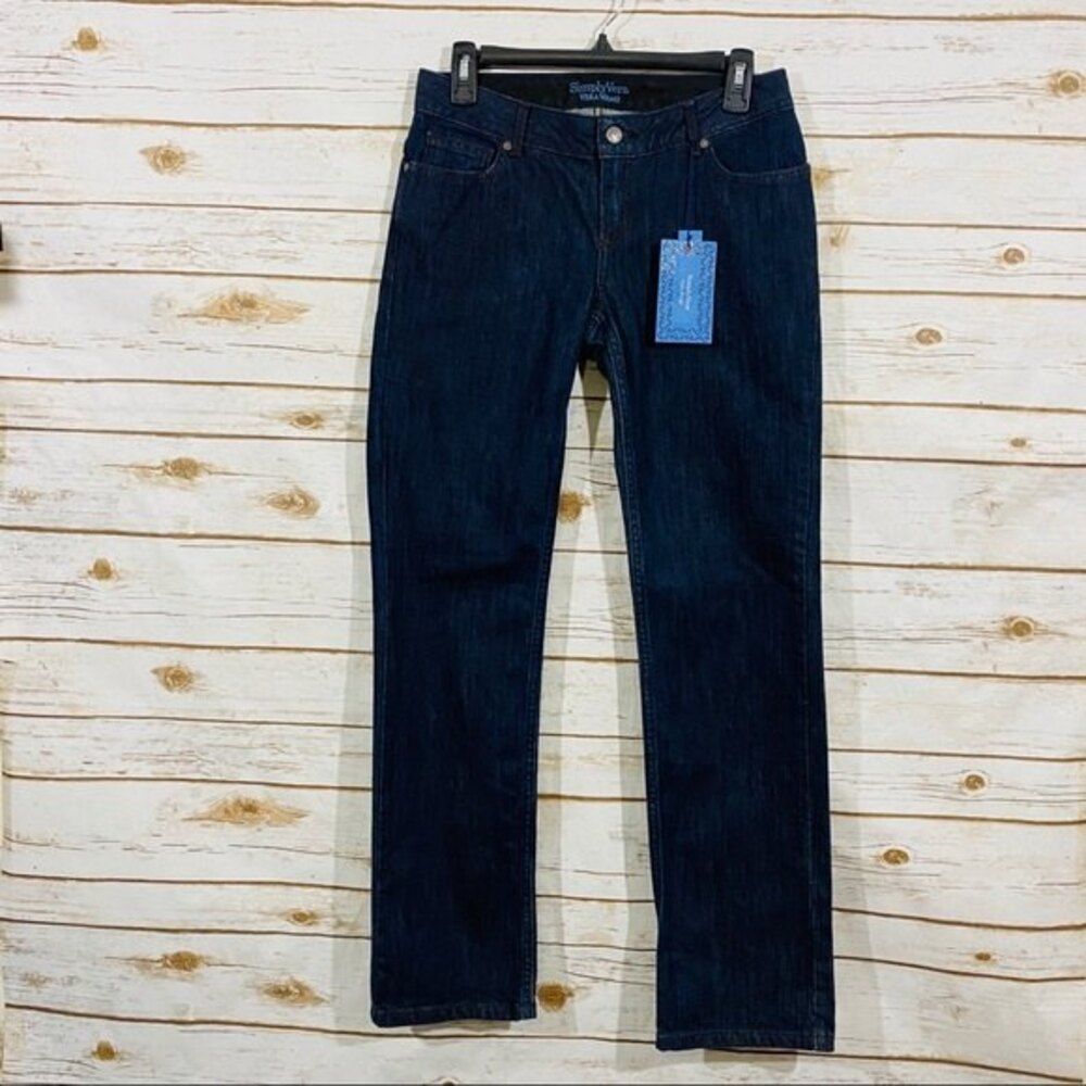 Simply vera vera Wang womenโsโ dark wash jeans 2